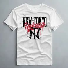 Camiseta Masculina New Tokyo 100% algodão Estampada