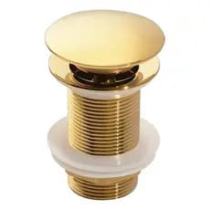 Válvula Ralo Click Up Inteligente Em Metal Inox Dourado/Ouro Para Banheiro Feda Cheiro 1/4