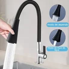Torneira de Cozinha Bancada Pia  Flexível Design Moderno Abs Silicone Cone