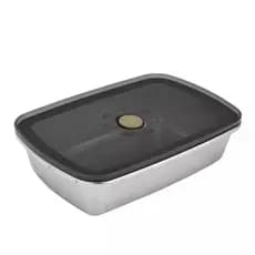 Pote Inox 1200ml com Tampa Hermética – Vasilha Tigela Porta Alimentos Aço Inoxidável