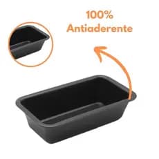 Forma Pão Retangular Antiaderente Preta Assadeira Bolo Pão Cozinha Resistente