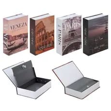 Cofre Camuflado Livro com Chave Porta Joias Dinheiro Médio Segurança Discreta
