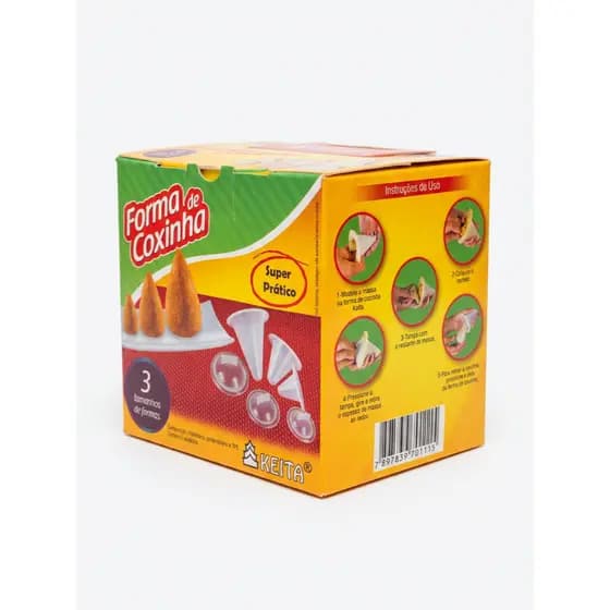 Kit 3 Formas para Coxinha P, M e G – Modelador de Salgados.