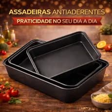 Assadeira Retangular Forma Antiaderente para Forno Bolo Torta Lasanha