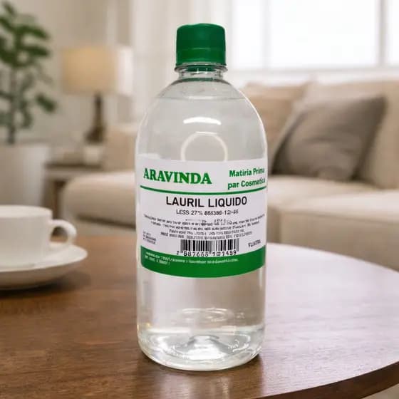 Lauril Liquido 27% 1 Litro - Matéria Prima Para Cosmético E Higiene Desengordurante Espuma