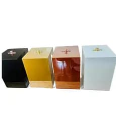 Lixeira de Vidro Super Luxo com Tampa Moderna para Lavabo Banheiro Branca Preta Rose Dourada