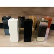 Porta Escovas Com Tampa Vidro Branco Preto Rose Dourado Bronze Espelhado Lavabo Banheiro Casa