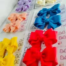 Kit Faixinhas Luxo/Laços na meia de seda/Laços Luxo com Flores e Pérolas