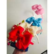 Laço na Tiara/ Tiara infantil/Arquinho Laço Vermelho/Laço Azul na Tiara