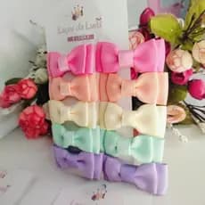 Kit 10 Mini Laços/Laços RN/Laços com Borrachinha/Laços Gravatinha dupla/Kit de Laços/Laços bebê
