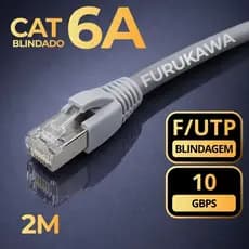 Cabo de Rede CAT6A 2 Metros 10Gbps Blindado Gigalan Furukawa
