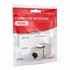 Conector Fêmea Keystone RJ45 CAT6A Blindado ED Cabos ED-2201A