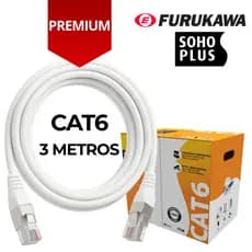CABO DE REDE CAT6 3 METROS BRANCO FURUKAWA SOHOPLUS