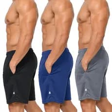 Kit 3 Bermuda Confort Cores Fit Treino Academia Exercício Físico Corrida