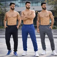 Kit 3 Calça Masculina Moletom Jogger Peluciada Flanelada para Exercício Físico