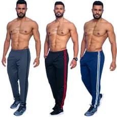 Calça masculina para atividade física em academia e corrida com cordão e bolso com zíper