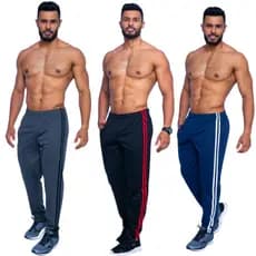 Kit 3 Calças masculinas pra atividade física academia e corrida com cordão e bolso com zíper