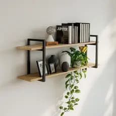 Prateleira Nicho Estilo Industrial Mdf 1m Estante de Parede Organizadora Suspensa