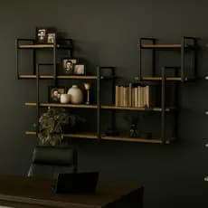 Prateleira Industrial Estante De Parede Ferro e Madeira Moderna 120cm Aura Grande