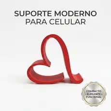 Suporte Celular Moderno Decorativo Compacto Elegante Funcional Dia dos Namorados Presente, Amor