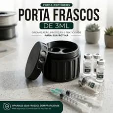 Porta Ampolas estojo 3ml Peptídeos Organ Compacto Compartimentos  Proteção Transporte Emagrecimento