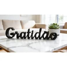 Palavra Decorativa Gratidão para Sala Quarto ou Mesa