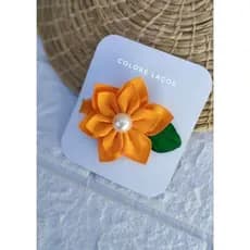 Flor Moana laranja infantil/Parzinho flor Moana/ Laço Infantil Moana/ Flor Moana no Bico de Pato/ Alta qualidade