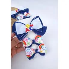 kit Laço Escolar Infantil Parzinho de laço Escolar Laço ABC Escolar Delicado para Criança