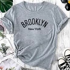 BlusaT-shirt Linda Camiseta Feminina Brooklyn New York Camisa