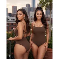 Body Feminino Regata Alcinha Costas Cruzadas Canelado Maiô Moda Verão