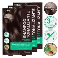 Shampoo Tonalizante Color Change Kiss Ny Kit C/3 Pçs