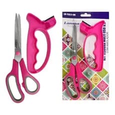 Tesoura Com Amolador Multiuso Costura Cabo Emborrachado 21cm