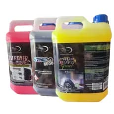 Shampoo Neutro 5L + Kit para Lava Rápido Desincrustante 5L + Desengraxante 5L