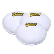 3x Aplicadores De Microfibra Branco 300gsm Para Ceras E Polimento Manual - Detailer
