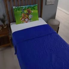 KIT COBRE LEITO + FRONHA PERSONAGEM PATRULHA CANINA 2 PÇS