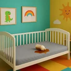 Capa Protetora Berço 100% Impermeável Unissex Infantil Matelado Para Quarto Criança Menino e Menina