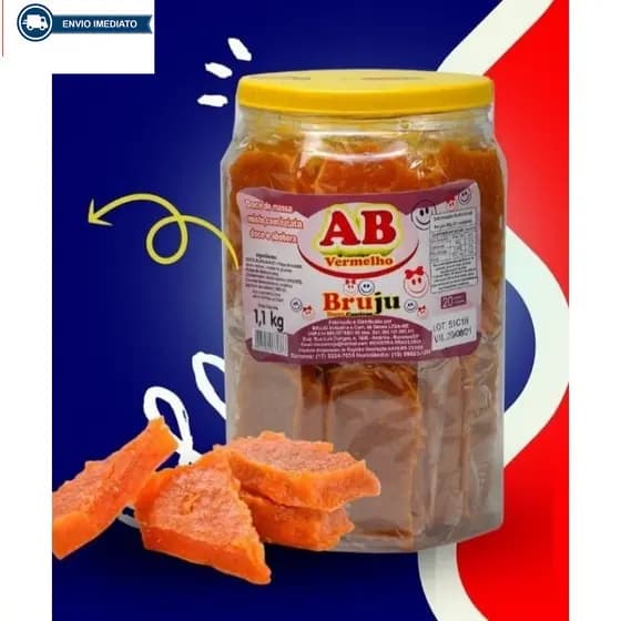Doce de Abóbora - Pote com 20 doces (Peso total: 1,1Kg)