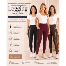 Calça Térmica Aveludada Legging Montaria Cirre