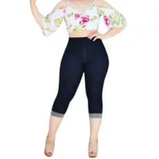 Calça Legging Feminina Capri Imita Jeans