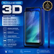 Película 3D Moto One/One Vision/One Action/One Fusion/One Fusion Plus - Película De Vidro P/ Celular