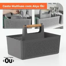 Cesto Organizador Multiuso com Alça Flow OMW100 - Ou