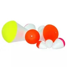 Kit 5 Boia de Isopor Pesca Amadora Grande ou Média Nº9 Até Nº14 Fluorescente Rio Mar Pesqueiro
