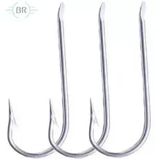 Kit 10 Anzol Chapinha Patinha Galvanizado Ou Niquelado Sem Furo Pesca Caixa Para Pesca Profissional Espinhel Long Line