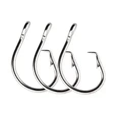 Anzol Circular 8/0 Circle Hook Niquelado 50 Unidades Pesca