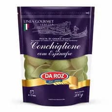 Macarrão Conchiglione Com Espinafre Gourmet Da Roz 300g