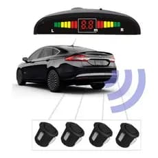 Sensor Estacionamento Ré 4 Sensores Display Preto Universal