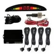 Sensor Estacionamento Ré 4 Sensores Prata Universal Display