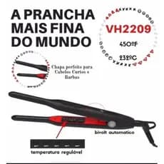 Prancha De Cabelo e Barba Valeries Hair VH2209 Fina Titanium Bivolt 230c 450f - *PROMOÇÃO IMPERDÍVEL*