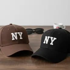 Kit 2 Bonés NY Bordado Estilosos Unissex Confortáveis da Moda e Perfeitos para o Dia a Dia