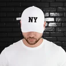 Boné NY Unissex Masculino e Feminino Visual Limpo e Moderno para o Dia a Dia Aba Curva